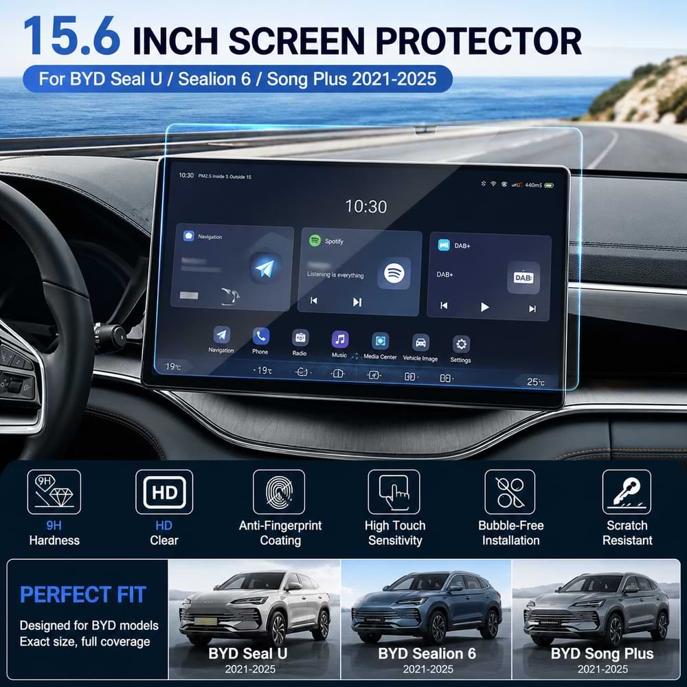 Screen & Instrument Protectors for supported BYD SEAL U configurations