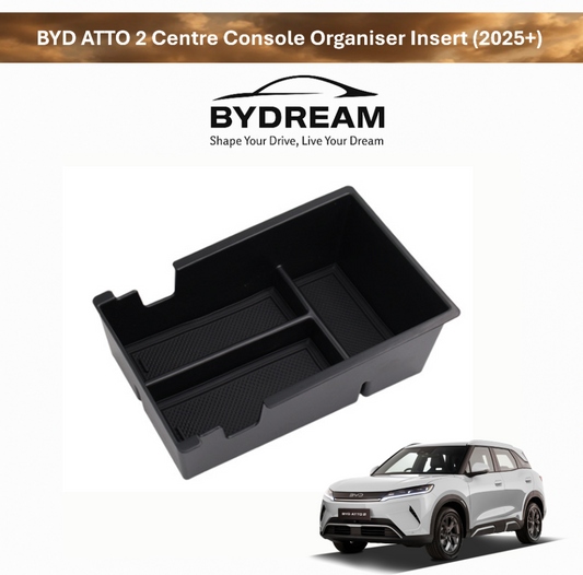 Center Console & Armrest Organizers for supported BYD ATTO 2 EV configurations